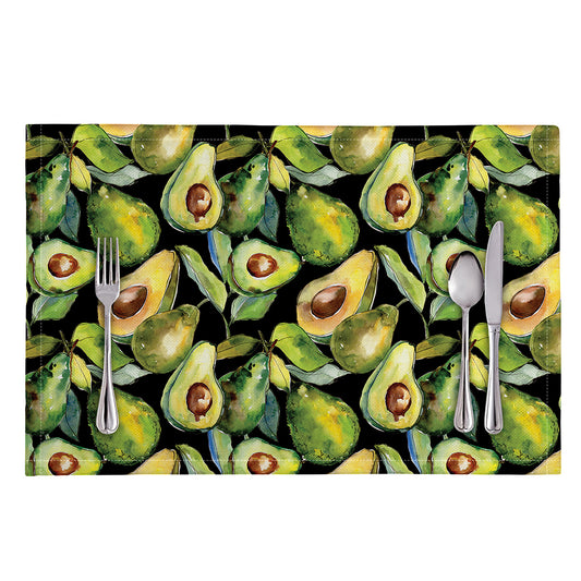 Watercolor Avocado Print Placemat