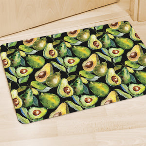 Watercolor Avocado Print Polyester Doormat