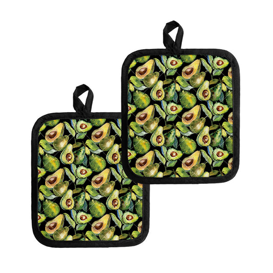 Watercolor Avocado Print Pot Holders