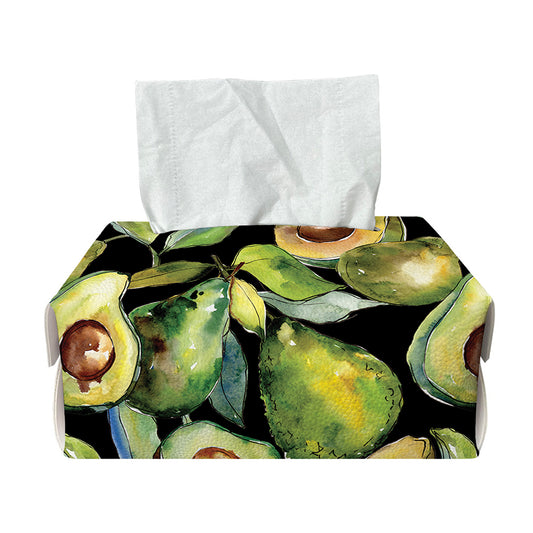 Watercolor Avocado Print Rectangle Tissue Box Cover