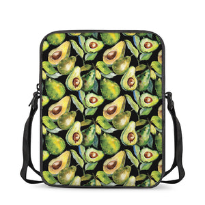 Watercolor Avocado Print Rectangular Crossbody Bag