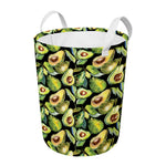 Watercolor Avocado Print Round Laundry Basket