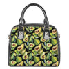 Watercolor Avocado Print Shoulder Handbag