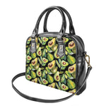 Watercolor Avocado Print Shoulder Handbag