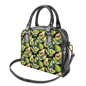 Watercolor Avocado Print Shoulder Handbag