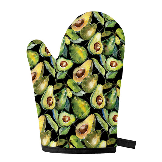 Watercolor Avocado Print Single Oven Mitt