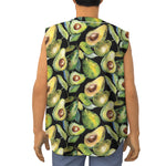 Watercolor Avocado Print Sleeveless Baseball Jersey