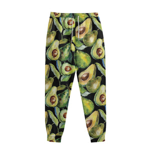 Watercolor Avocado Print Sweatpants