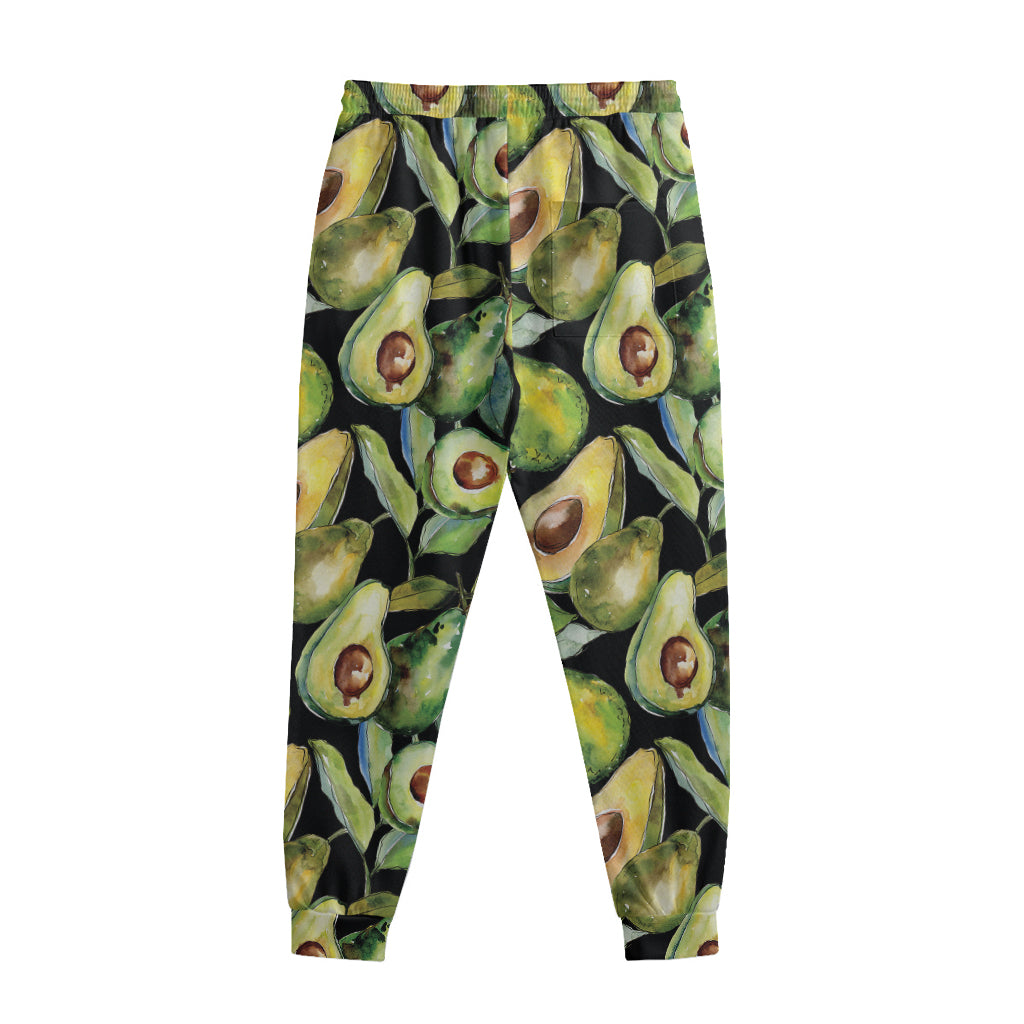 Watercolor Avocado Print Sweatpants