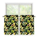 Watercolor Avocado Print Tier Curtains