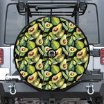 Watercolor Avocado Print Tire Cover With Camera Hole