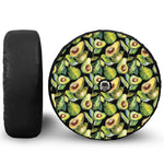 Watercolor Avocado Print Tire Cover With Camera Hole