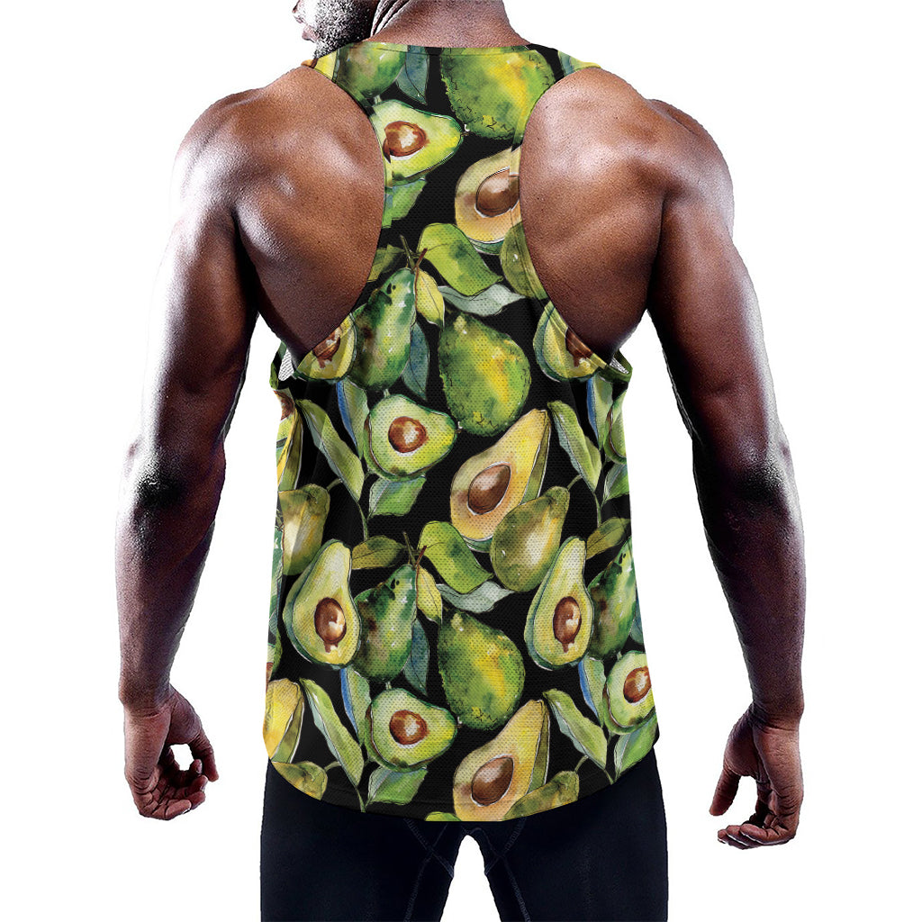 Watercolor Avocado Print Training Tank Top