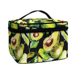 Watercolor Avocado Print Travel Makeup Bag