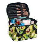 Watercolor Avocado Print Travel Makeup Bag