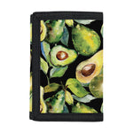 Watercolor Avocado Print Trifold Wallet
