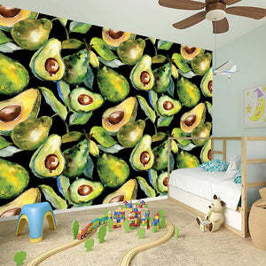 Watercolor Avocado Print Wall Sticker