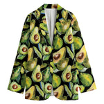 Watercolor Avocado Print Women's Blazer