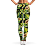 Watercolor Avocado Print Women's Leggings