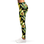 Watercolor Avocado Print Women's Leggings