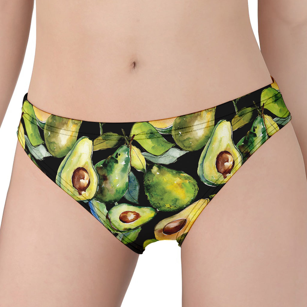 Watercolor Avocado Print Women's Panties