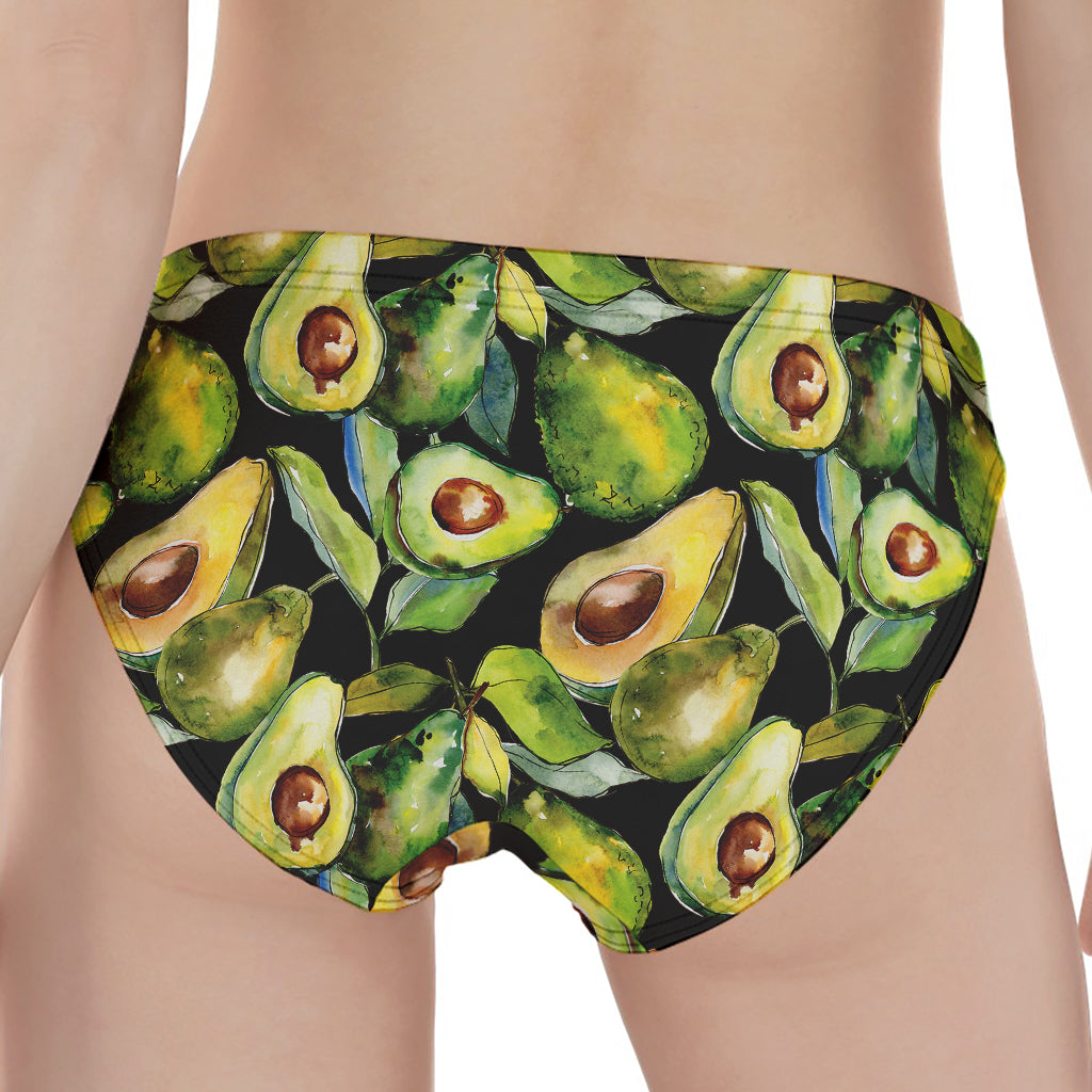 Watercolor Avocado Print Women's Panties