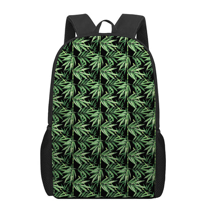 Watercolor Bamboo Pattern Print 17 Inch Backpack