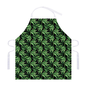 Watercolor Bamboo Pattern Print Adjustable Apron