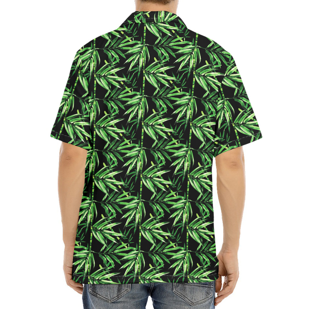 Watercolor Bamboo Pattern Print Aloha Shirt