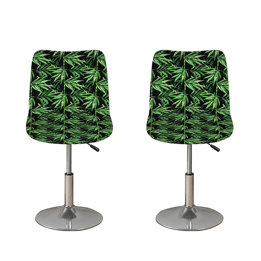 Watercolor Bamboo Pattern Print Bar Stool Covers