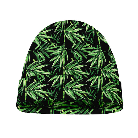 Watercolor Bamboo Pattern Print Beanie