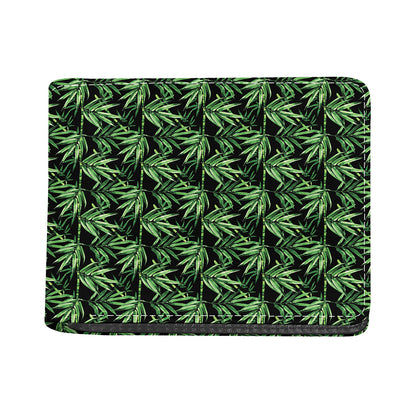 Watercolor Bamboo Pattern Print Bifold Wallet