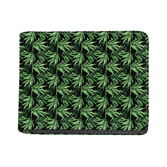 Watercolor Bamboo Pattern Print Bifold Wallet