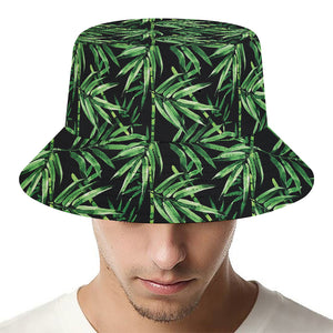 Watercolor Bamboo Pattern Print Bucket Hat