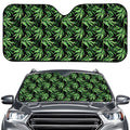 Watercolor Bamboo Pattern Print Car Windshield Sun Shade