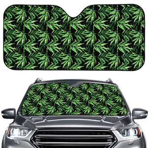 Watercolor Bamboo Pattern Print Car Windshield Sun Shade