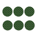Watercolor Bamboo Pattern Print Coaster Set