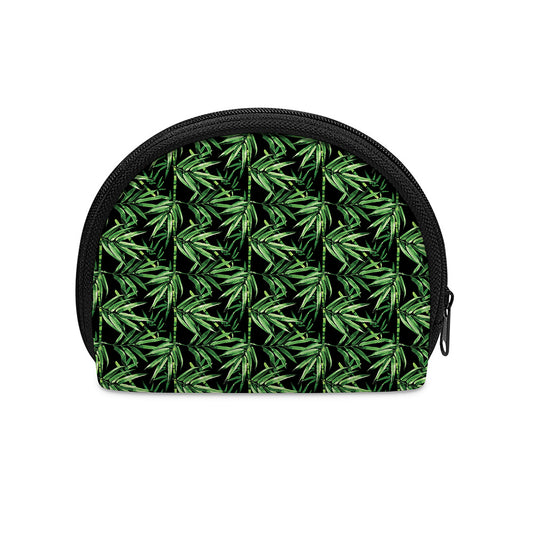 Watercolor Bamboo Pattern Print Coin Purse