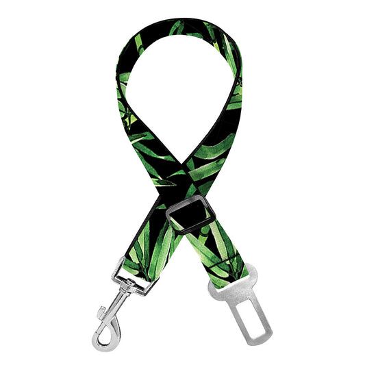 Watercolor Bamboo Pattern Print Dog Seat Belt
