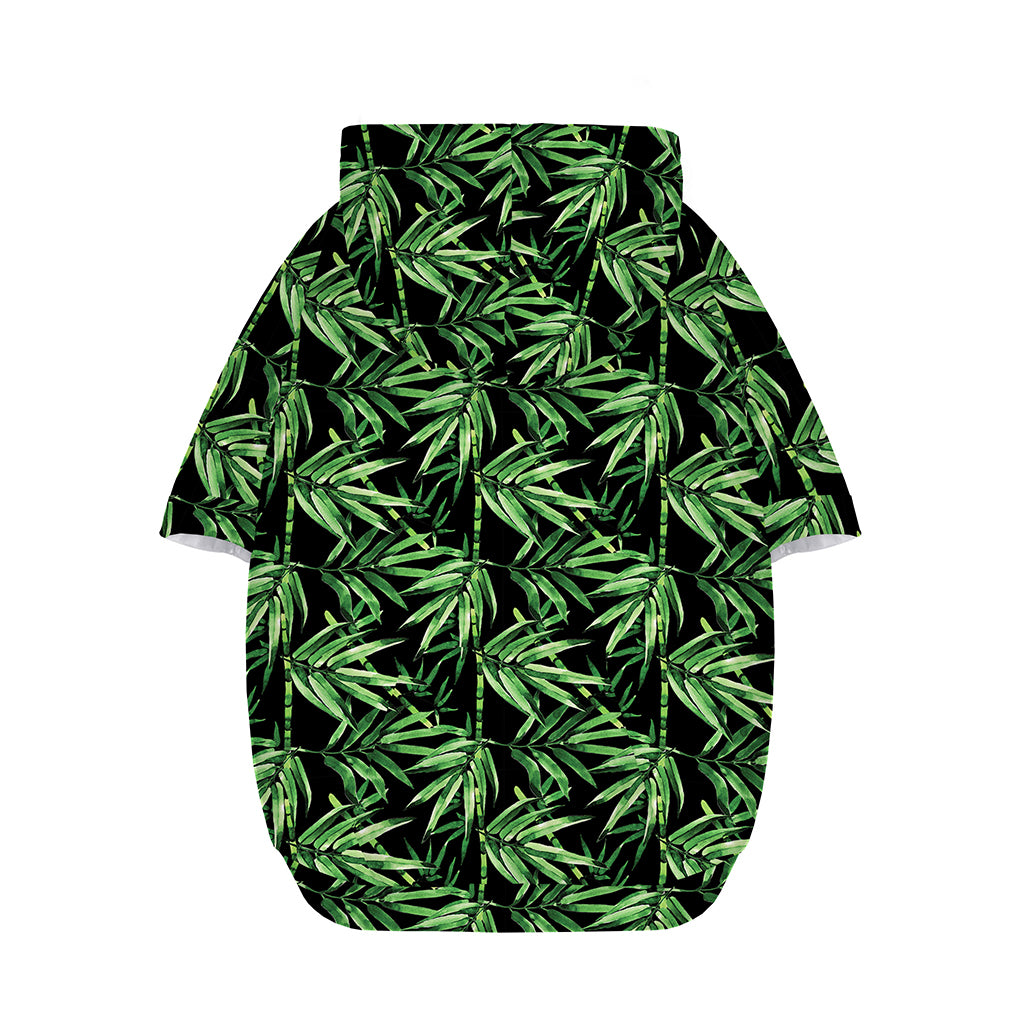 Watercolor Bamboo Pattern Print Dog Zip Up Hoodie