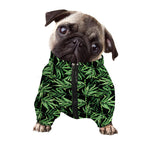 Watercolor Bamboo Pattern Print Dog Zip Up Jacket