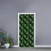 Watercolor Bamboo Pattern Print Door Sticker