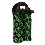 Watercolor Bamboo Pattern Print Double Neoprene Wine Tote