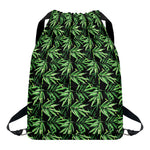 Watercolor Bamboo Pattern Print Drawstring Backpack