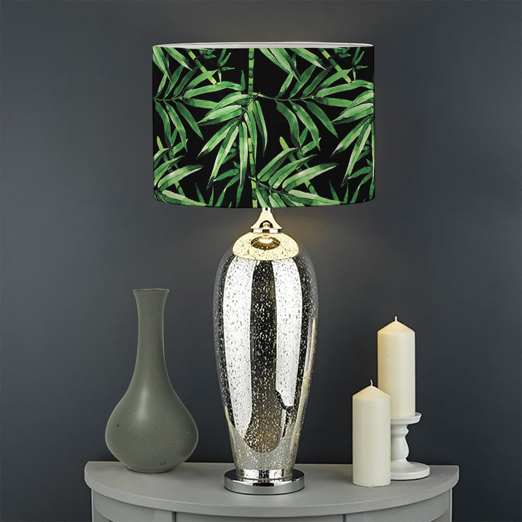 Watercolor Bamboo Pattern Print Drum Lamp Shade