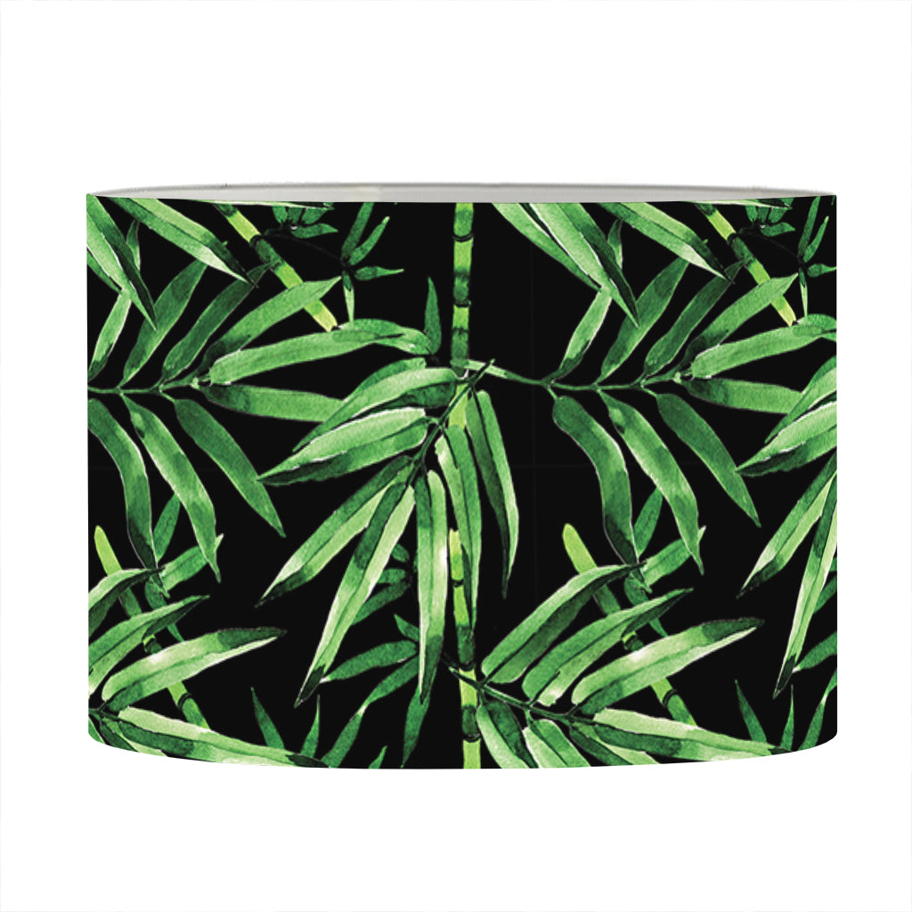 Watercolor Bamboo Pattern Print Drum Lamp Shade