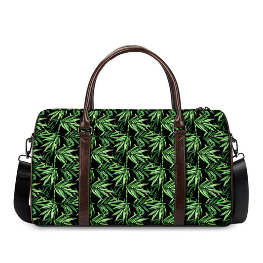 Watercolor Bamboo Pattern Print Duffle Bag