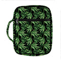 Watercolor Bamboo Pattern Print Front Pocket Bible Bag