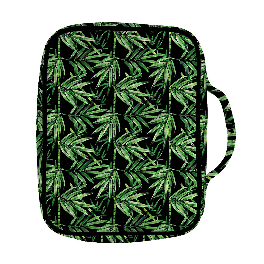 Watercolor Bamboo Pattern Print Front Pocket Bible Bag
