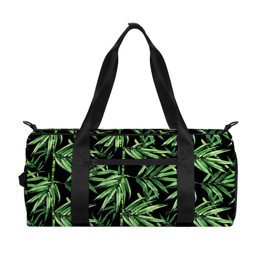 Watercolor Bamboo Pattern Print Gym Bag